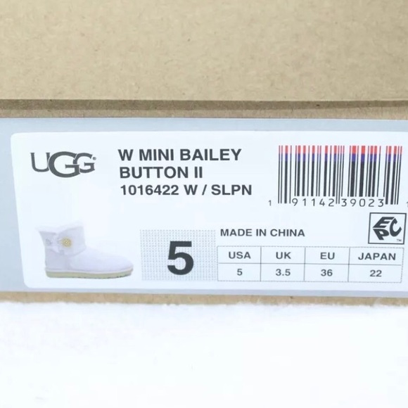 UGG Mini Bailey Button II Boots Seashell Pink - Picture 8 of 8